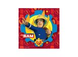 Amscan 9902177 Tovagliolo A Tema Fireman Sam - 33 X 33 Cm, 20 Pezzi
