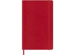 Moleskine Classic Notebook, Taccuino A Righe, Copertina Morbida E Chiusura Ad Elastico, Formato Large 13 X 21 Cm, Colore Rosso Scarlatto, 192 Pagine