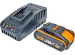 Worx WA3601 20 V Caricabatteria E Kit Batteria Con 1 Batteria Da 2,0 Ah + Caricabatteria WA3880