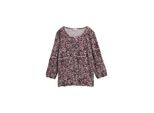 Tom Tailor Damen Crinkle Blusenshirt Mit Muster, Rot, Gemustert, Gr. S