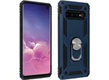 Avizar, Custodia Ibrida Per Cellulare Con Supporto Per Anello Per Samsung Galaxy S10, Blu Scuro