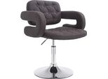 Clp Lounger Dublin In Tessuto Con Braccioli, Grigio Scuro