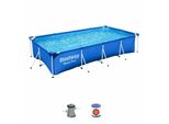 Bestway 56424 Piscina Fuori Terra Rettangolare Steel Pro 400X211X81 Cm