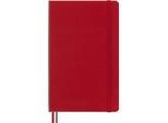 Moleskine - Classic Notebook Expanded, Taccuino A Righe, Copertina Rigida E Chiusura Ad Elastico, Formato Large 13 X 21 Cm, Colore Rosso Scarlatto, 400 Pagine