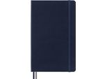 Moleskine - Classic Notebook Expanded, Taccuino Con Pagine Bianche, Copertina Rigida E Chiusura Ad Elastico, Formato Large 13 X 21 Cm, Colore Blu Zaffiro, 400 Pagine