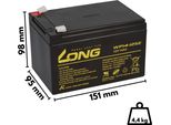 Batteria Compatibile Con Scooter Elettrico 48V 4X 12V 14Ah Agm Al Piombo Come 15Ah