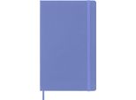 Moleskine - Classic Notebook, Taccuino A Righe, Copertina Rigida E Chiusura Ad Elastico, Formato Large 13 X 21 Cm, Colore Blu Ortensia, 240 Pagine