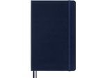 Moleskine - Classic Notebook Expanded, Taccuino A Righe, Copertina Rigida E Chiusura Ad Elastico, Formato Large 13 X 21 Cm, Colore Blu Zaffiro, 400 Pagine