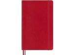 Moleskine - Classic Notebook Expanded, Taccuino A Righe, Copertina Morbida E Chiusura Ad Elastico, Formato Large 13 X 21 Cm, Colore Rosso Scarlatto, 400 Pagine