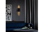 Opviq, 616 - A, Applique, Nero, Metallo, 75 X 10 X 22 Cm