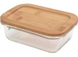 Casseruola Excellent Houseware, Vetro/Bambù, 20X15X6 Cm, Marrone