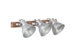 Lampada Da Parete In Stile Industriale Argento 65X25 Cm E27