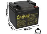 Batteria Di Ricambio Per Mobilis M74 2X Kung Long 12V 50Ah Batteria Al Piombo-Acido Cycle-Proof Agm Vrla