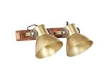 Vidaxl Lampada Da Parete In Stile Industriale In Ottone 45X25 Cm E27