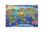 Eurographics Puzzle VerrüCkte Welt, Weltkarte, 2000 Teile, 67.6 X 96.8 Cm, 8220-5343