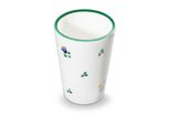 Bicchiere In Ceramica Gmundner Con Fiori Sparsi (H: 11 Cm)