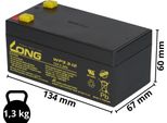 Batteria Al Piombo 12V 3,3Ah Compatibile PE12V3A Batteria Agm Vds
