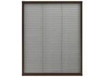Vidaxl Zanzariera Plissettata Per Finestre In Alluminio Marrone 60X80 Cm