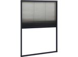 Zanzariera Plissettata Per Finestre Alluminio Antracite 80X120Cm