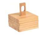 Set Di 6 Porta Bicchieri Excellent Houseware, Bambù, 9X9 Cm, Marrone