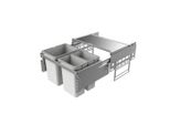 Naber Cox® Base 360 K/600-3, Contenitore Per Rifiuti Per Cassetti Frontali Senza Coperchio Biologico Grigio Chiaro