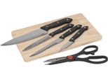 Set Di Coltelli Excellent Houseware, Acciaio Inossidabile/Polipropilene, Nero/Argento