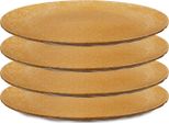 Koziol Flacher Teller 4Er-Set Club Plate, Speiseteller, Kunststoff-Holz-Mix, Nature Wood, 26 Cm, 5005702