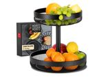 Moritz & Moritz Cesto Di Frutta Etagere Rotondo Nero