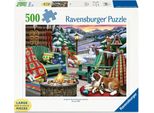 Puzzle Ravensburger Luoghi Accoglienti: Intorno All'orologio Xxl 500 Pezzi