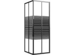 Cabina Doccia Con Strisce Esg 80X80X180 Cm Nero