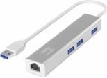 Levelone Adattatore USB3.0-> RJ45 10/100/1000, 3Xusb3.0 0,15M Si