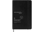 Moleskine Smart Notebook, Sistema Di Smart Writing, Smart Notebook Con Copertina Morbida, Pagine A Righe E Chiusura Elastica, Formato Tascabile 9 X 14 , Colore Nero