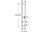 Grohe Brausestange Rainshower Smartactive 900 Mm Nero Fantasma