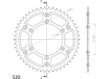 Pignone Supersprox Stealth 520 - 49T (Nero) RST-808:49-BLK|ID 126,0 Lk 146,0 6 Fori