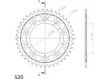 Pignone Supersprox In Acciaio 520 - 41T (Nero) RFE-1303:41-BLK|ID 112,0 Lk 138,0 5 Fori
