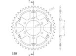 Supersprox Stealth-Kettenrad 520 - 44Z (Oro) RST-478:44-GLD|ID 80,0 Lk 104,0 6-Loch
