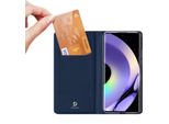 Dux Ducis Skin Pro Custodia Per Realme 10 Pro+ Card Wallet Flap Cover Stand Blu