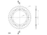 Pignone Supersprox Stealth 525 - 41T (Nero) RST-1791:41-BLK|ID 136,0 Lk 156,0 6 Fori