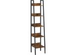 Scaffale A Scala, Scaffale Stretto A 5 Livelli, Scaffale Per Libri Per Ufficio, Soggiorno, Camera Da Letto, Cucina, Industriale, Rustico