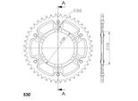 Supersprox Stealth-Kettenrad 530 - 44Z (Rot) RST-479:44-RED|ID 110,0 Lk 130,0 6-Loch