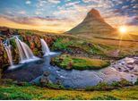 Puzzle Motivo Bluebird Islanda Cascata Kirkjufellsfoss 2000 Pezzi