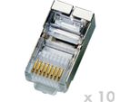 Connettore RJ45 Stp Cat5E 8P8C 10 Pezzi, Per Cavo