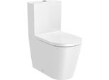 Roca Inspira - Vaso Combinato Per Wc, Scarico Vario, Senza Bordo, Bianco A342526000