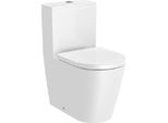 Roca Inspira - Vaso Combinato Per Wc, Scarico Vario, Senza Bordo, Bianco A342529000