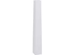 Vivanno Portacandele In Vetroresina Obelisk Colonna, Bianco Opaco - 11X11X80 Cm