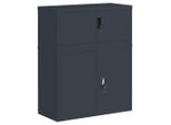 Syfax™ Armadio Classificatore Antracite 90X40X110 Cm In Acciaio