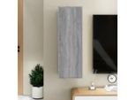 The Living Store Mobile Tv Grigio Sonoma 30,5X30X90 Cm Materiale In Legno