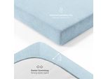 Laleni Set Di 1 Lenzuola In Spugna 40X90Cm - Lenzuola Certificate Oeko-Tex, Lenzuola Senza Grinze Per Lettino, Culla E Cestino Mosè Azzurro