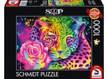 Schmidt Spiele Puzzle Sheena Pike Neon Rainbow Leopard 1000 Pezzi