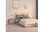 The Living Store Comodino Grey Sonoma 100X35X40 Cm Materiale A Base Di Legno